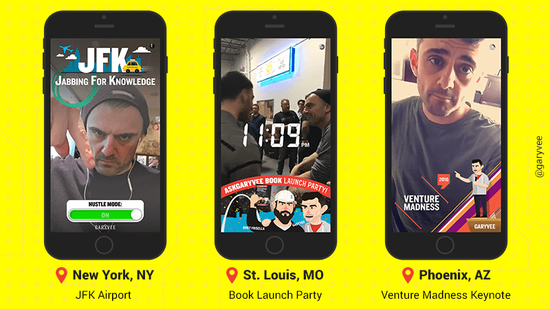 Snapchat with geofilters
