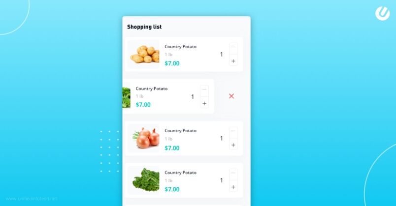 how to build a grocery app with shopping list