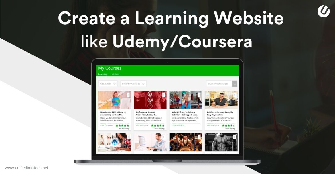 how to build e learning website like Udemy